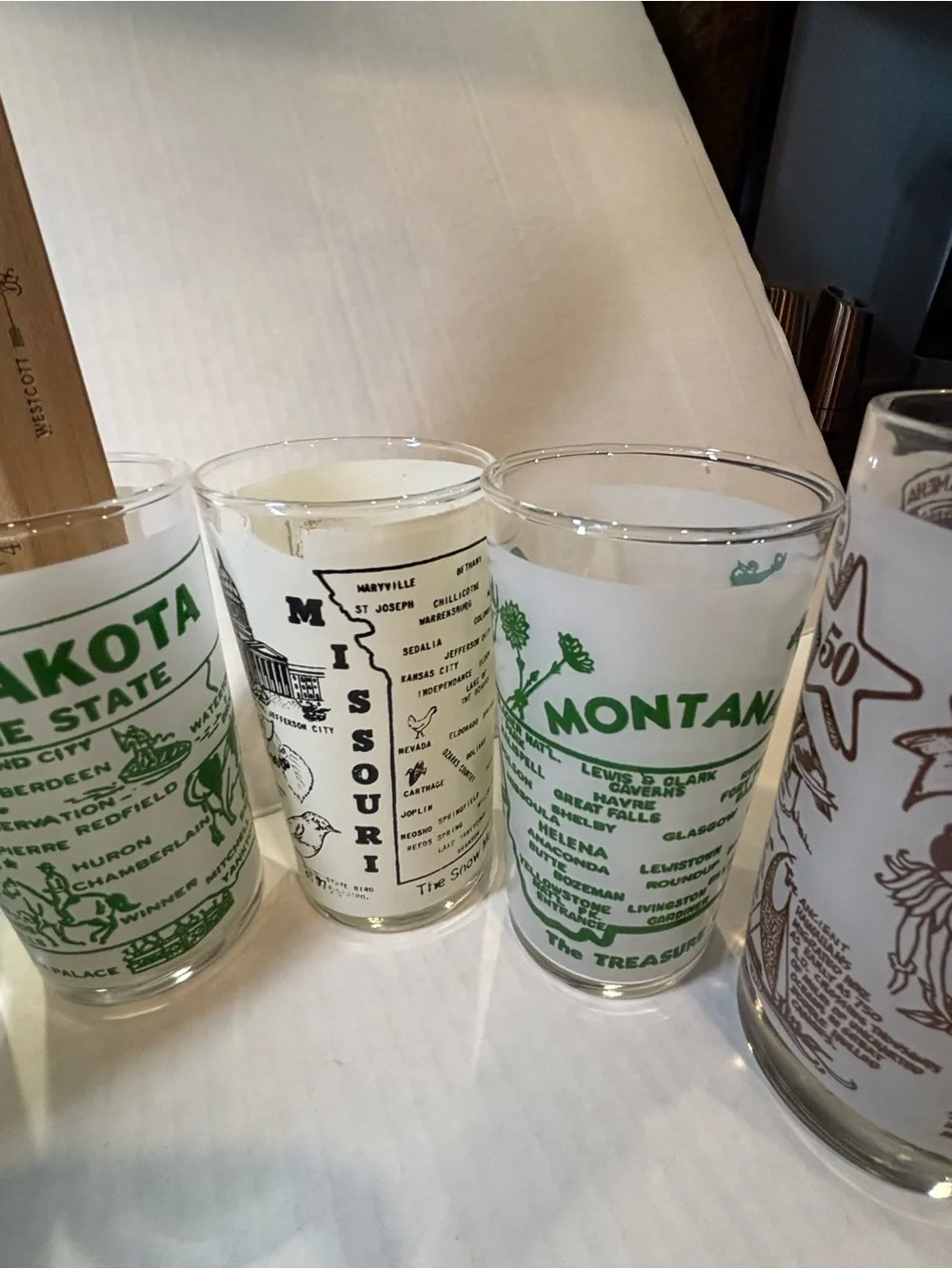 Souvenir State JGlass Set - Assorted Green, Blue, Brown, Black lot of 7